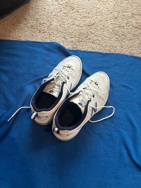 New Balance Men's White and Navy 608 Casual Sneakers